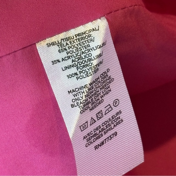 Ann Taylor Cutaway Fringe Tweed Jacket Pink 14 - Picture 11 of 11